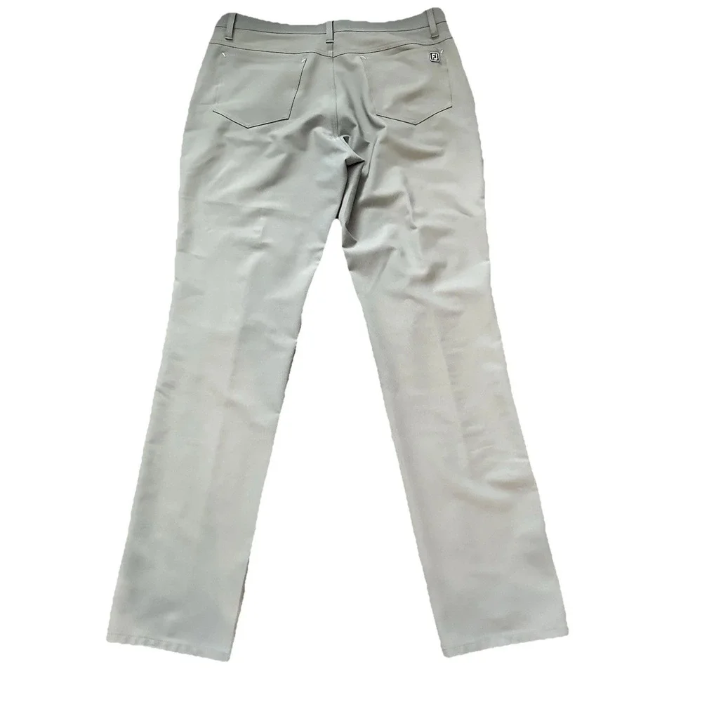 FootJoy FJ Men's Golf Athletic Fit 35x34 Gray Performance Moisture Wicking Pants